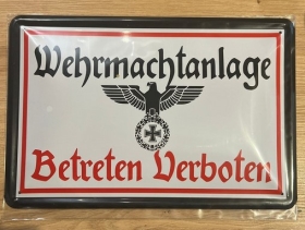 Blechschild - Wehrmachtanlage Reichsadler - Motiv 2 (389) Blechschild - Wehrmachtanlage Reichsadler - Motiv 2 (389)