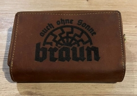 Leder Geldbeutel KM Frau - Auch ohne Sonne braun Leder Geldbeutel KM Frau - Auch ohne Sonne braun