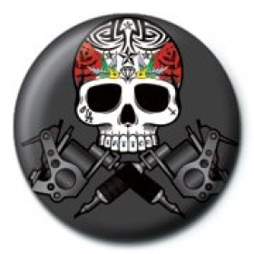 Button - Skull & Tattoo Button - Skull & Tattoo