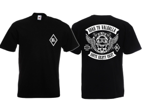 Frauen T-Shirt - Biker - Road to Valhalla - Route 88 - Motiv 1 - schwarz/weiß Frauen T-Shirt - Biker - Road to Valhalla - Route 88 - Motiv 1 - schwarz/weiß