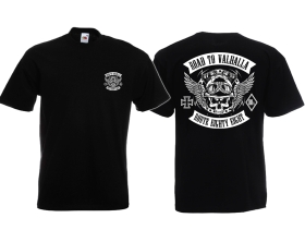 Frauen T-Shirt - Biker - Road to Valhalla - Route 88 - Motiv 2 - schwarz/weiß Frauen T-Shirt - Biker - Road to Valhalla - Route 88 - Motiv 2 - schwarz/weiß