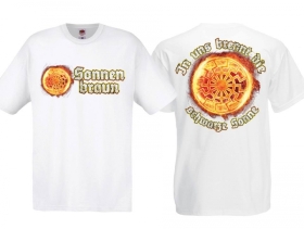 T-Hemd - Sonnenbraun - weiß T-Hemd - Sonnenbraun - weiß