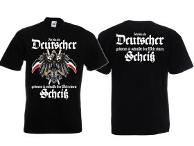 T-Hemd - Ich bin als Deutscher geboren - Ich schulde der Welt einen Scheiß! - Motiv 2 T-Hemd - Ich bin als Deutscher geboren - Ich schulde der Welt einen Scheiß! - Motiv 2