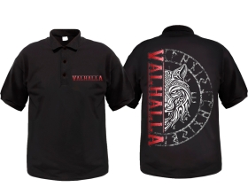 Polo-Shirt - Wolf of Valhalla - schwarz Polo-Shirt - Wolf of Valhalla - schwarz