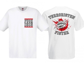 T-Hemd - Terroristen Fister - Motiv 2 - weiß T-Hemd - Terroristen Fister - Motiv 2 - weiß