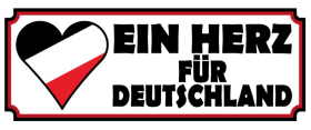 Holzschild - 27x10cm - Ein Herz für Deutschland Holzschild - 27x10cm - Ein Herz für Deutschland