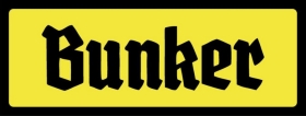 Blechschild - 27x10cm - Bunker - schwarz/gelb Blechschild - 27x10cm - Bunker - schwarz/gelb