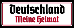 Blechschild - 27x10cm - Deutschland meine Heimat - schwarz/weiß/rot Blechschild - 27x10cm - Deutschland meine Heimat - schwarz/weiß/rot