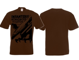 T-Hemd - Infanterie - Königin der Waffen - Motiv 2 - braun T-Hemd - Infanterie - Königin der Waffen - Motiv 2 - braun