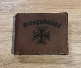 Leder Geldbeutel - Kriegskasse - Motiv 2 Leder Geldbeutel - Kriegskasse - Motiv 2