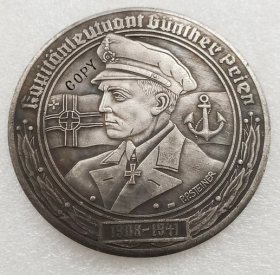 Medallie - Günter Prien - Kapitänleutnant - silbern - Sammleranfertigung Medallie - Günter Prien - Kapitänleutnant - silbern - Sammleranfertigung