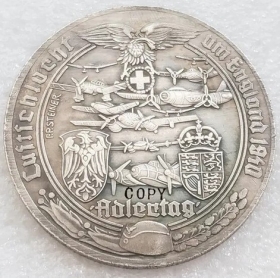 Medallie - Luftschlacht um England - Adlertag - silbern - Sammleranfertigung Medallie - Luftschlacht um England - Adlertag - silbern - Sammleranfertigung