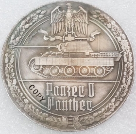 Medallie - Panzer Panther - silbern - Sammleranfertigung Medallie - Panzer Panther - silbern - Sammleranfertigung