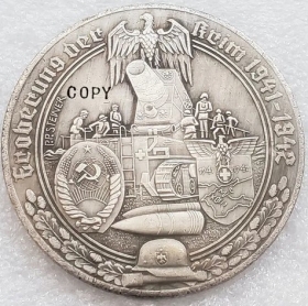 Medallie - Eroberung der Krim 1941-1942 - silbern - Sammleranfertigung Medallie - Eroberung der Krim 1941-1942 - silbern - Sammleranfertigung