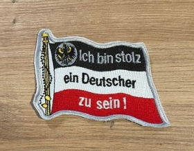 Aufnäher - Ich bin stolz ein Deutscher zu sein - schwarz-weiß-rot Aufnäher - Ich bin stolz ein Deutscher zu sein - schwarz-weiß-rot