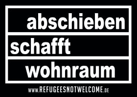 Abschieben schafft Wohnraum - Aufkleber Paket 100 Stück Abschieben schafft Wohnraum - Aufkleber Paket 100 Stück