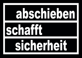 Abschieben schafft Sicherheit - Aufkleber Paket 10 Stück Abschieben schafft Sicherheit - Aufkleber Paket 10 Stück
