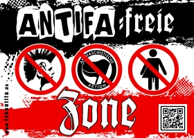 Antifa freie Zone - Aufkleber Paket 10 Stück Antifa freie Zone - Aufkleber Paket 10 Stück