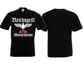 T-Hemd - Reichsgrillmeister - Motiv 2 -Wunschname - schwarz T-Hemd - Reichsgrillmeister - Motiv 2 -Wunschname - schwarz