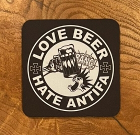 Getränkeuntersetzer - Love Beer - Hate Antifa Getränkeuntersetzer - Love Beer - Hate Antifa