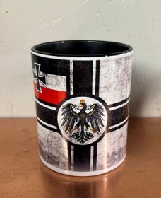 Tasse - schwarz - Reichskriegsflagge - vintage Tasse - schwarz - Reichskriegsflagge - vintage