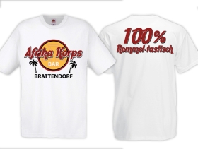 Frauen T-Shirt - Afrikakorps Bar Brattendorf - 100% Rommel-tastisch - weiß Frauen T-Shirt - Afrikakorps Bar Brattendorf - 100% Rommel-tastisch - weiß