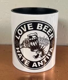 Tasse - schwarz - Love Beer Hate Antifa Tasse - schwarz - Love Beer Hate Antifa