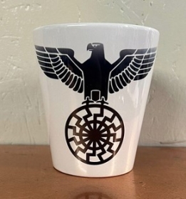 Keramik - Latte - Tasse - Reichsadler mit Schwarzer Sonne Keramik - Latte - Tasse - Reichsadler mit Schwarzer Sonne
