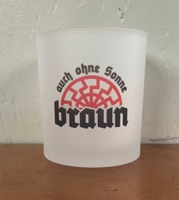 Teelicht / Trinkglas - Auch ohne Sonne braun Teelicht / Trinkglas - Auch ohne Sonne braun