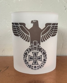 Glas Tasse - Reichsadler - Eisernes Kreuz Glas Tasse - Reichsadler - Eisernes Kreuz