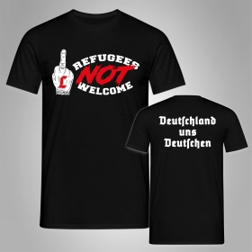 T-Hemd - Die Lunikoff Verschwörung - Refugees not Welcome T-Hemd - Die Lunikoff Verschwörung - Refugees not Welcome