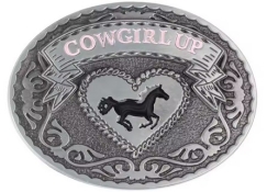 Gürtelschnalle - Cowgirl - oval Gürtelschnalle - Cowgirl - oval