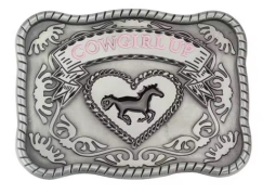 Gürtelschnalle - Cowgirl - eckig Gürtelschnalle - Cowgirl - eckig