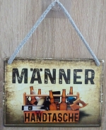 Hängeschild - Männerhandtasche Hängeschild - Männerhandtasche