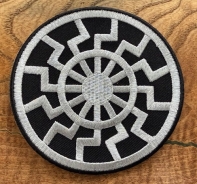 Aufnäher - Schwarze Sonne - silber Aufnäher - Schwarze Sonne - silber