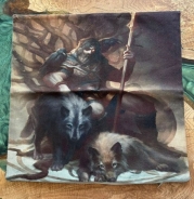 Kissen - Odin mit Geri und Freki +++EINZELSTÜCK+++ Kissen - Odin mit Geri und Freki +++EINZELSTÜCK+++