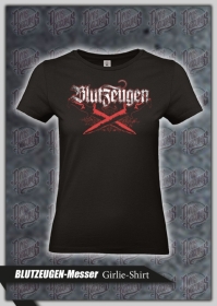 Frauen T-Shirt - Blutzeugen - Messer - Girly - schwarz Frauen T-Shirt - Blutzeugen - Messer - Girly - schwarz