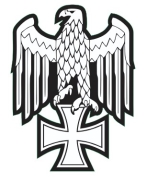 PVC Aufkleber - Reichsadler mit Eisernem Kreuz - sitzend