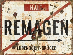 Holzschild - 20x30m - Remagen - Ludendorff Brücke