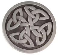 Gürtelschnalle - keltisches Geflecht - silber Optik