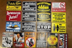Aktivisten Paket - NOT WELCOME - 200 Stück + Multifunktionstuch Abschiebehelfer