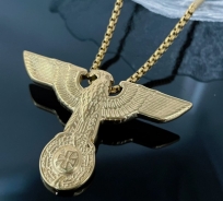 Halskette - Reichsadler mit Eisernem Kreuz - goldene Optik