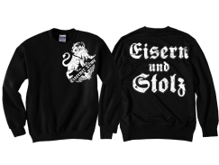 Pullover - Eiserner Löwe - Eisern und Stolz - schwarz