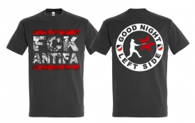 T-Hemd - FCK Antifa - Motiv 2 - grau T-Hemd - FCK Antifa - Motiv 2 - grau