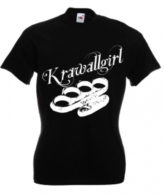 Frauen T-Shirt - Krawallgirl - weiß