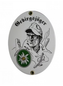 Emailleschild - Gebirgsjäger Emailleschild - Gebirgsjäger