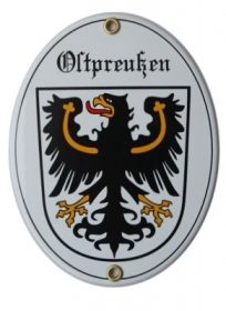Emailleschild - Ostpreußen Emailleschild - Ostpreußen