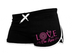 Frauen - Shorts Love our Race - lila Frauen - Shorts Love our Race - lila