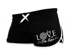 Frauen - Shorts Love our Race - weiß Frauen - Shorts Love our Race - weiß