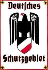 Emailleschild - Deutsches Schutzgebiet Emailleschild - Deutsches Schutzgebiet